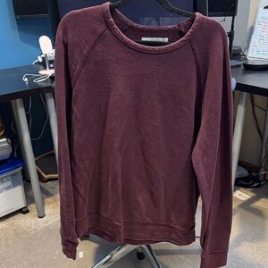 Outerknown Men's Burgundy Crewneck Sweatshirt